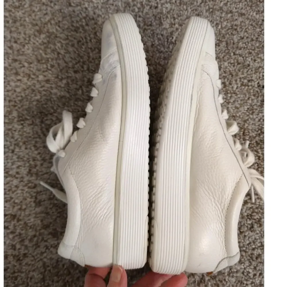 Ecco White Leather Low-Top Sneakers